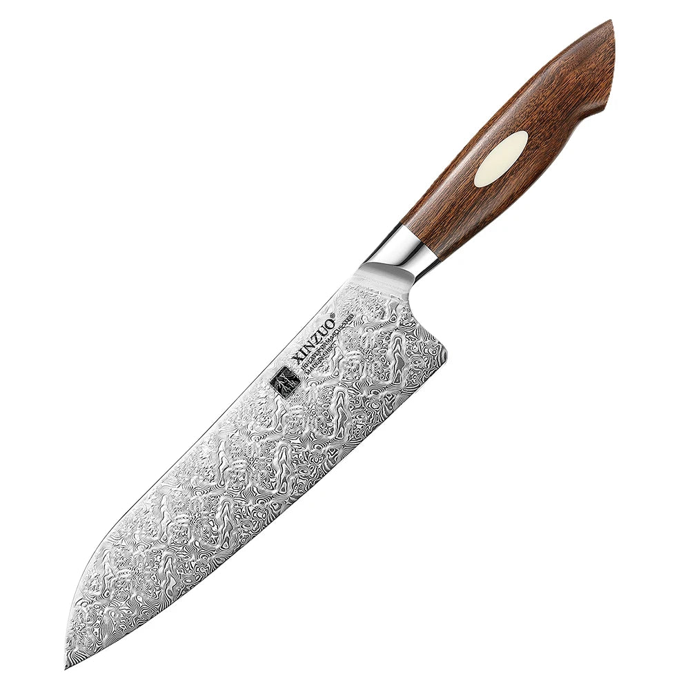 XINZUO 7.8'' Japanese Chef's Knife High-carbon Dual-core Damascus Steel Cooking Knife for Meat Vegetable Fish Fillet Salmon