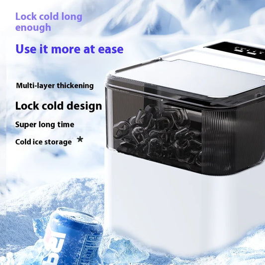 MOCATT Desktop Fully Automatic Bullet Shaped Ice Making Machine, Capable Of Making 9 Pieces Of Ice At Once, Continuously Making