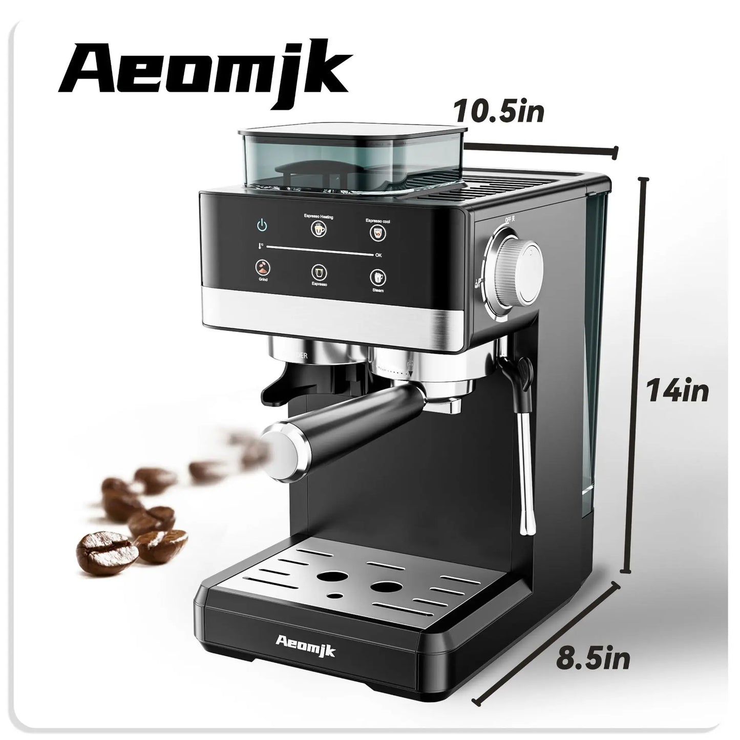 Hot and Cold Dual Extraction and Grinding Italian Coffee Machine Portable Automatic Home Smart Coffee Machine Coffee Grinder