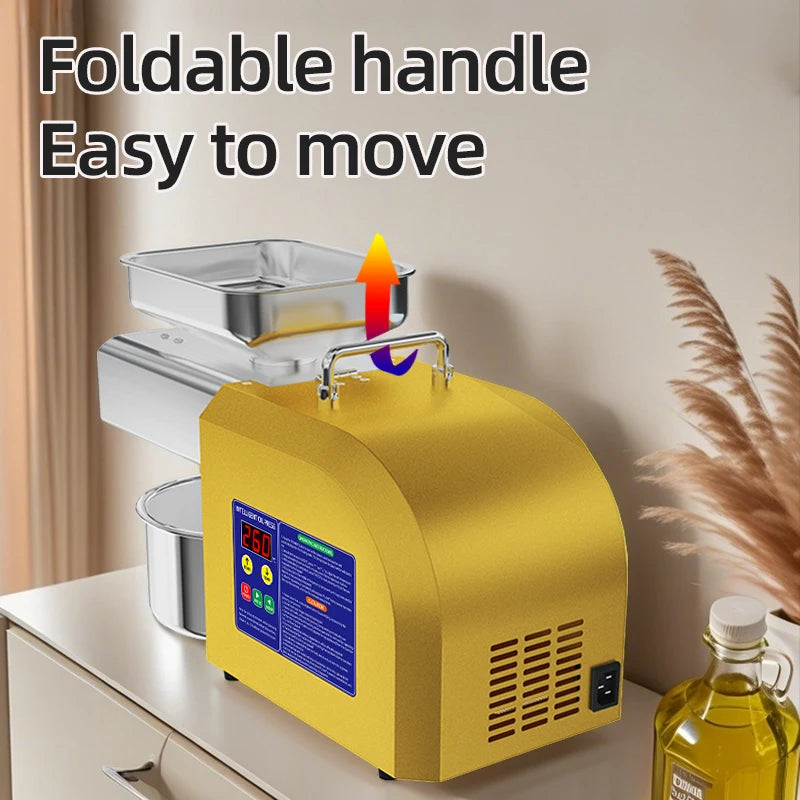 BEAUTIUSN,110V/220V New Automatic Oil Press Machine Commercial Home cold Oil Extractor Expeller Presser ,flaxseed Sunflower Oil