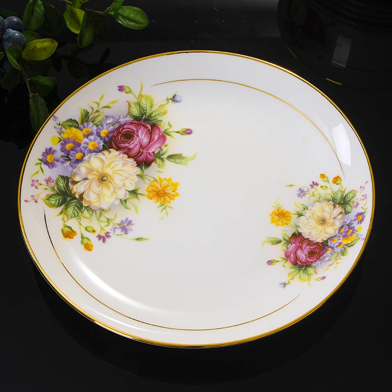 Jingdezhen Ceramics Bone China Tableware Dishes Bowls Soup Spoon Western Steak Plate Free Matching DIY Tableware 1pieces