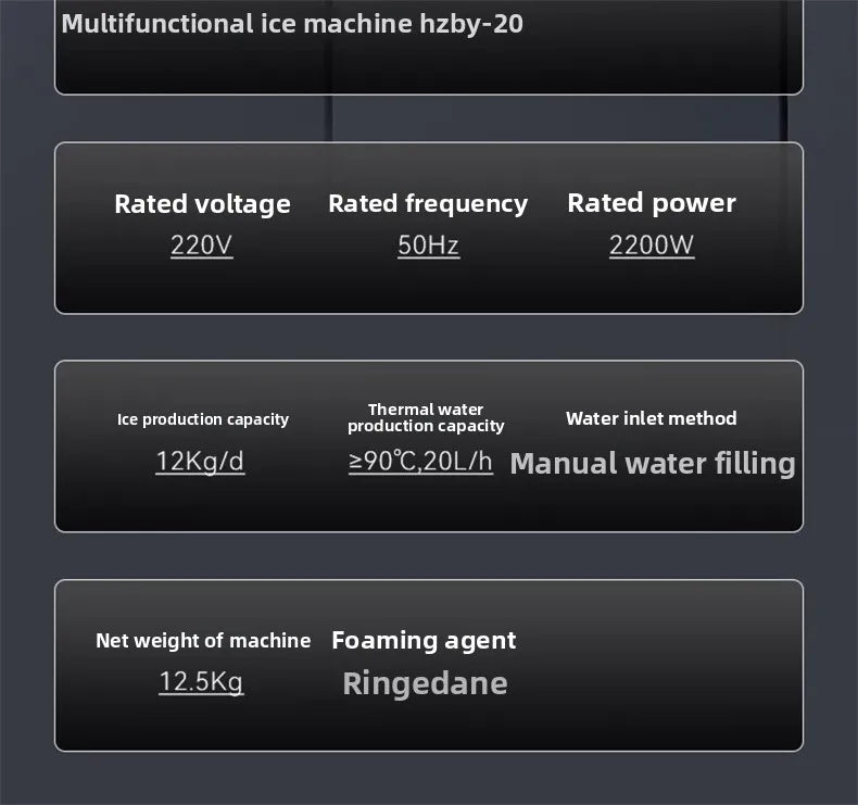 3-in-1 Ice Maker & Water Dispenser: Countertop Home Appliance with Instant Heating/Cooling, Large Capacity, Energy Saving