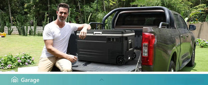 SIMZLIFE 80QT (75L) Portable Car Refrigerator – 12V/24V & 110–240V Electric Freezer, -4°F to 68°F with Wheels for Camping & RV