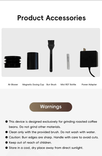 STARSEEKER E55Pro Electric Coffee Grinder 55MM Titanium Cone Burr Stepless Adjustment Espresso Brew Coffee Bean Grinder Black