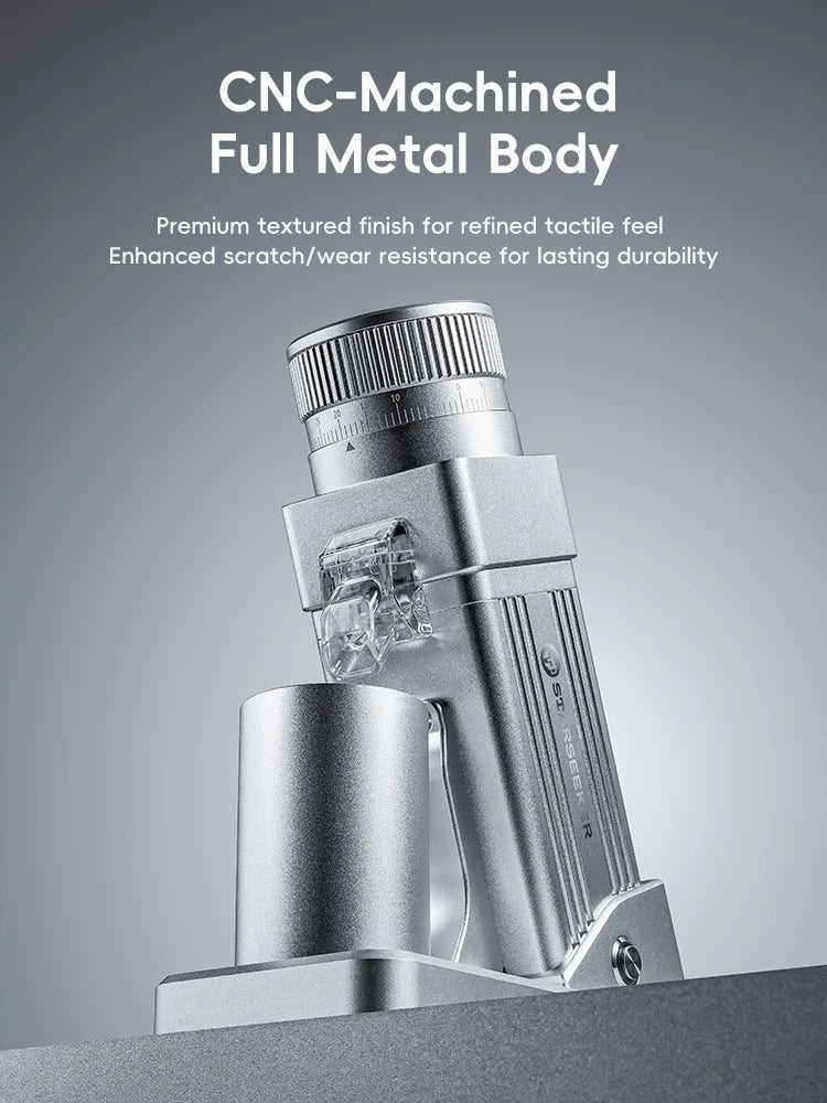 STARSEEKER E55Pro Electric Coffee Grinder 55MM Titanium Cone Burr Stepless Adjustment Espresso Brew Coffee Bean Grinder Black