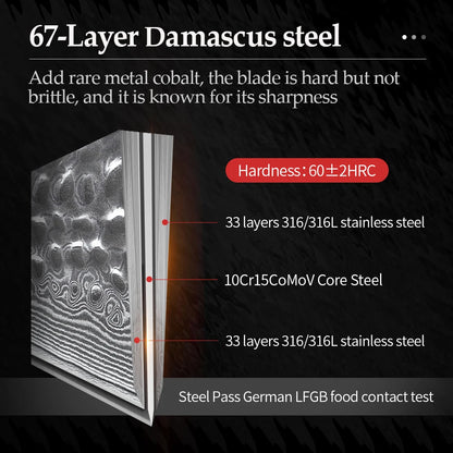 XINZUO 5 Inches Damscus Pattern Sharp Steak Knife Meat Slicing Knife Restaurant Cutlery With Pkkawood Handle Kitchen Tools