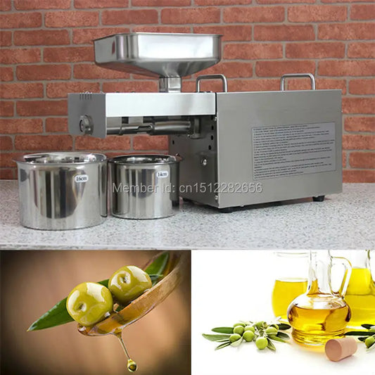 Stainless Steel Automatic Cold Press Oil Machine – Cold Press Oil Extractor for Sunflower Seeds, Nuts & More