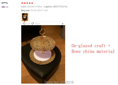 Leopard Print Bone China Coffee Set Luxury Porcelain Tea Set Pot Cup Ceramic Mug Sugar Bowl Creamer Teapot Drinkware Coffeeware