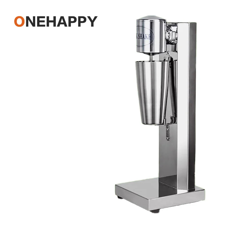 OneHappy Stainless Steel Milkshake Machine – Commercial Pearl Milk Tea & Milk Frothing Blender for Restaurants & Cafés