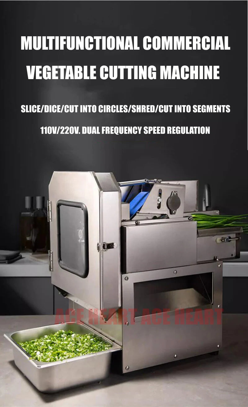 Automatic Vegetable Cutter Machine Multi-Functional Slicing Shredding Machine Chili Cutting Section Scallion Leek Cutting Machin