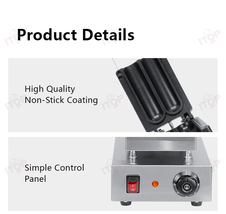 ITOP CWT Barbecue Burrito Machine Chicken Burrito Maker Snack Stall Equipment Cooked Food Heating and Insulation Machine 60-300℃