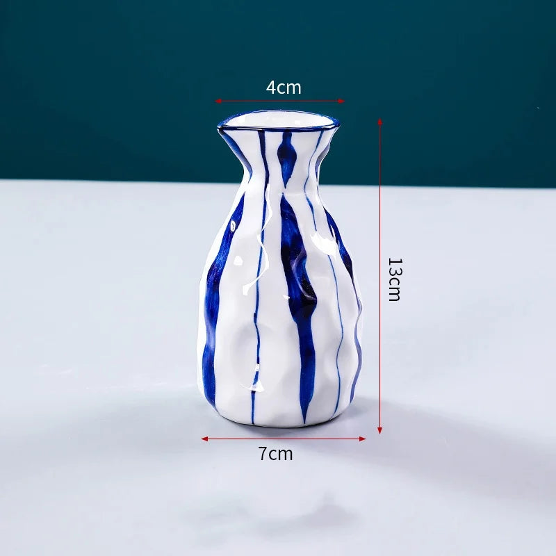 Sushi shop Sashimi Plate Decoration Ceramic small Bottle Dry Ice japanese kitchen tableware Restaurant Toothpick Holder Storage