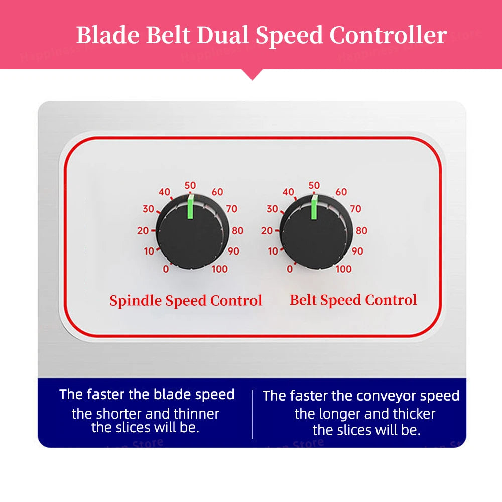 Commercial Vegetable Cutter Stainless Steel Multifunctional Fruit Slicer With Pure Copper Motor 200kg/h Restaurant Equipment