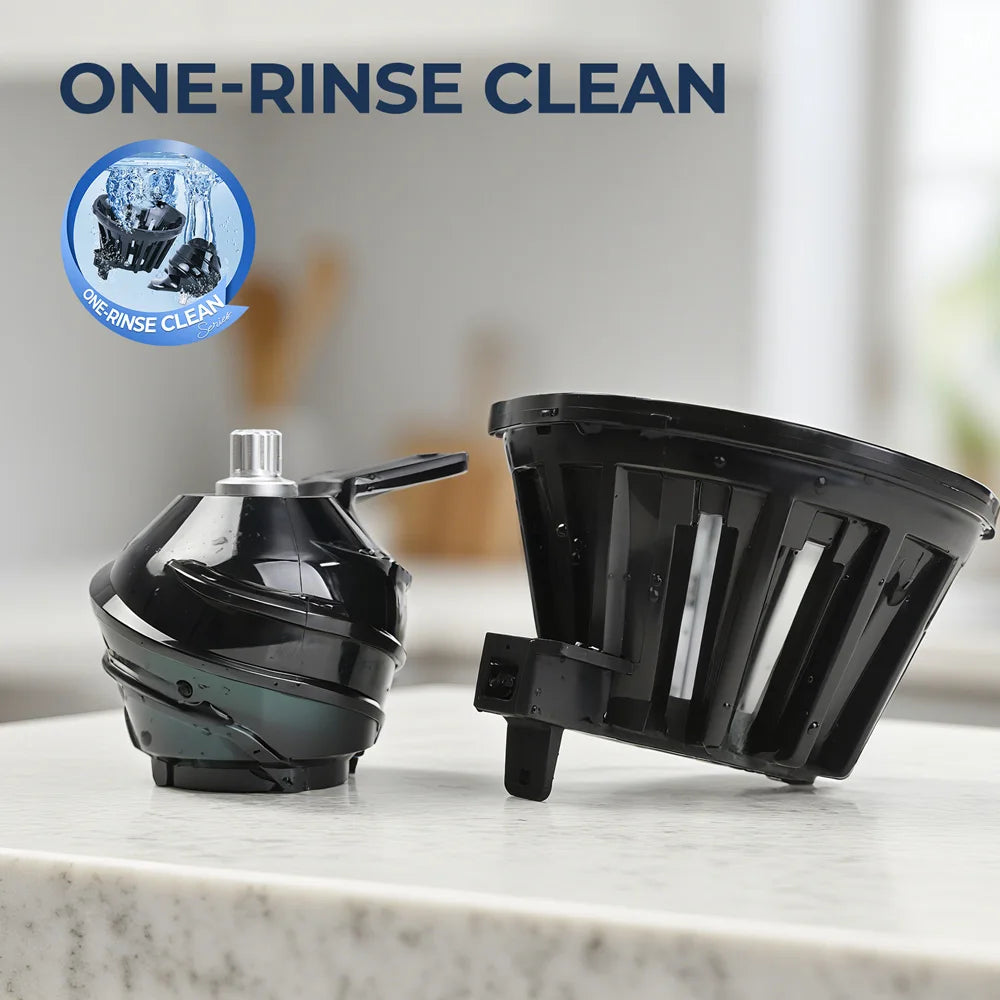 ROUNY Cold Press Extractor with Filter-Free, Easy Clean Electric Fruit Slow Juicer Machine with Large Feed Caliber,  Black