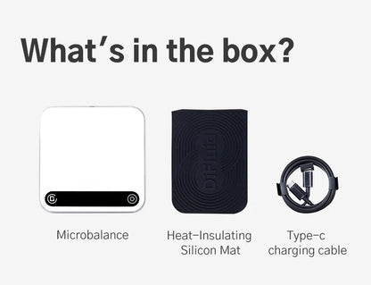 DiFluid Coffee Electronic Scale Espresso Scale Coffee Bean Weighing Timer High Quality Kitchen Scale Accurate To 0.1g