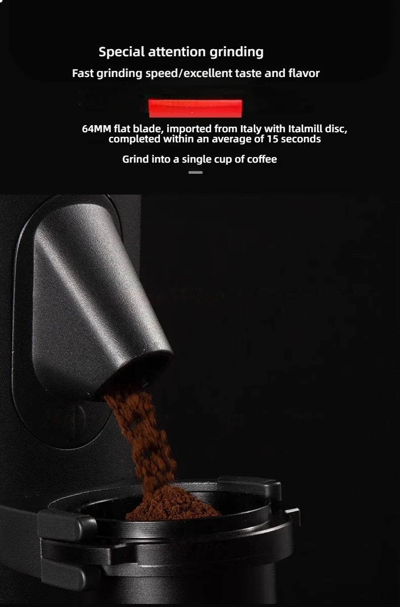 LX T64 Variable Speed Coffee Bean Grinder Machine 64mm Flat Burr Espresso Coffee Grinder Single Dose Grinder Miller