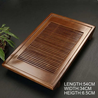 Chinese Solid Wooden Tea Accessories Drinkware Tea Tray Tea Kung Fu Tea Set Table Drawer Type Gongfu Storage Drainage Tray