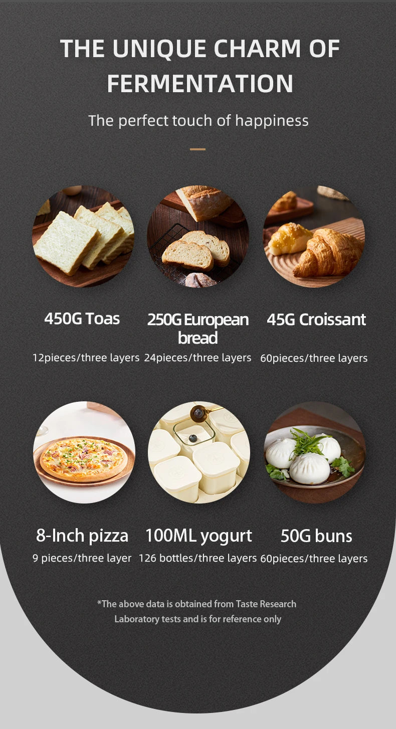 70L Temperature-Controlled Electric Dough Proofer Fermentation Household Baking Multi-functional Automatic Bread Yogurt  Machine