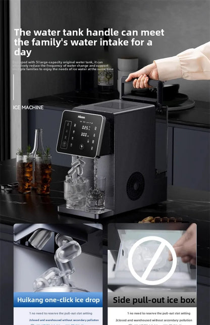 3-in-1 Ice Maker & Water Dispenser: Countertop Home Appliance with Instant Heating/Cooling, Large Capacity, Energy Saving