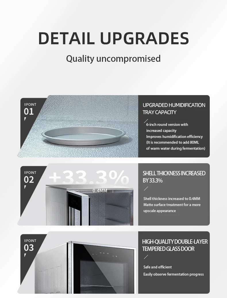 70L Temperature-Controlled Electric Dough Proofer Fermentation Household Baking Multi-functional Automatic Bread Yogurt  Machine