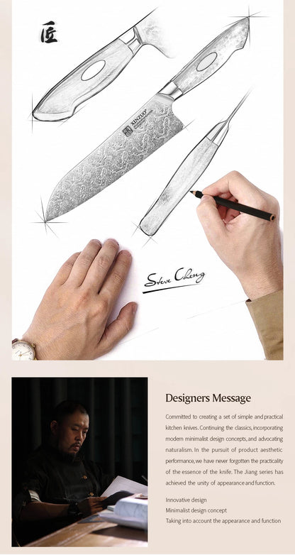 XINZUO 7.8'' Japanese Chef's Knife High-carbon Dual-core Damascus Steel Cooking Knife for Meat Vegetable Fish Fillet Salmon