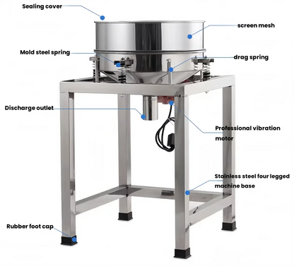 Automatic Sifter Shaker Machine Electric Vibrating Screen Powder Screening Sifting Machine Powder Sieve