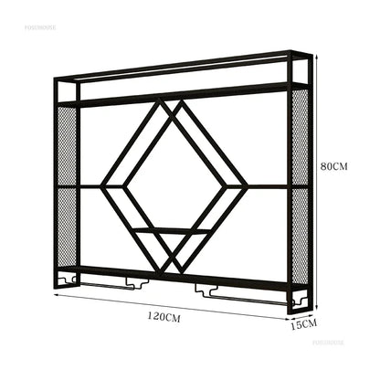 Metal Wall Bar Shelves with Wine Rack – Liquor Bottle Storage Holder for Kitchen, Dining Room & Home Bar Décor