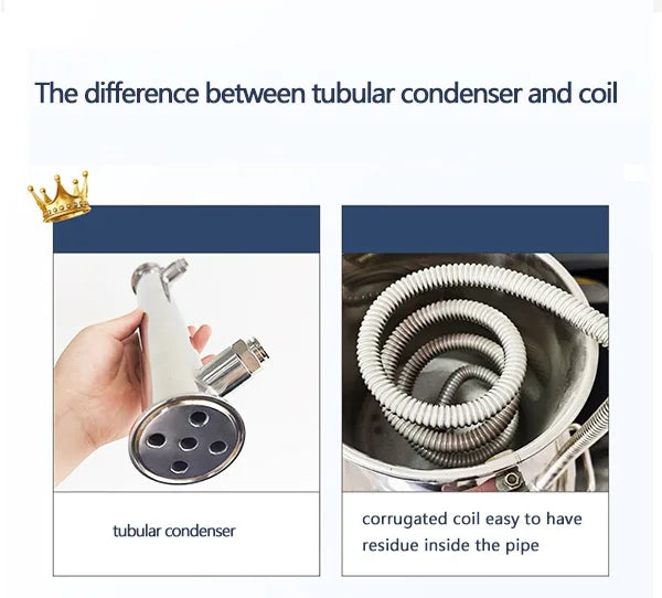 23L Home Distiller Alcohol Moonshine Electric Tubular Distilling Column Machine Wine Fermentation Used Distillation Equipment