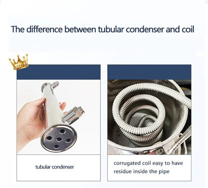 23L Home Distiller Alcohol Moonshine Electric Tubular Distilling Column Machine Wine Fermentation Used Distillation Equipment