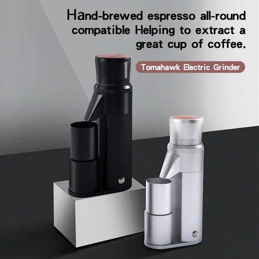 TOMAHAWK Electric Coffee Grinder 7-core 48mm Burr Household Silver Coffee Bean Grinder Coffee Miller Grinder for Espresso Filte
