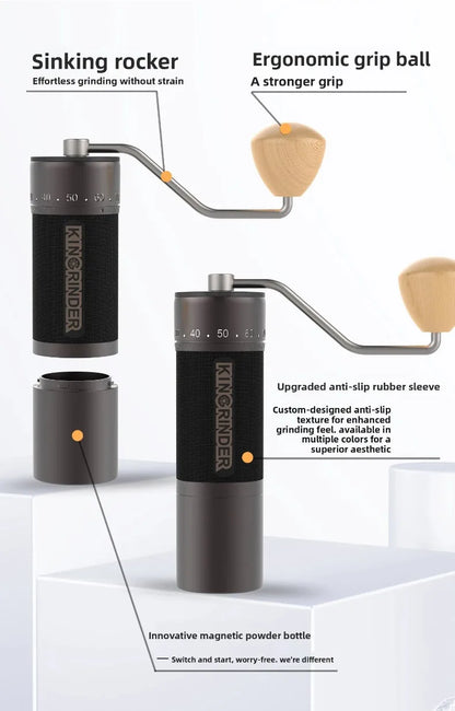 Kingrinder K7  Manual  Coffee Bean Hand Grinder Italian Coffee Precision Hand Mill Portable Outdoor Home Coffee Grinders