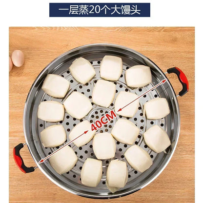 Commercial breakfast shop Multifunctional Stainless Steel Electric Steamer, new style Large Capacity, steamed buns