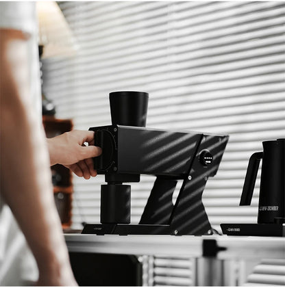 MHW-3BOMBER F74 Electric Grinder – 74mm Ti Flat Burr, 90-Step Stepless Espresso to French Press