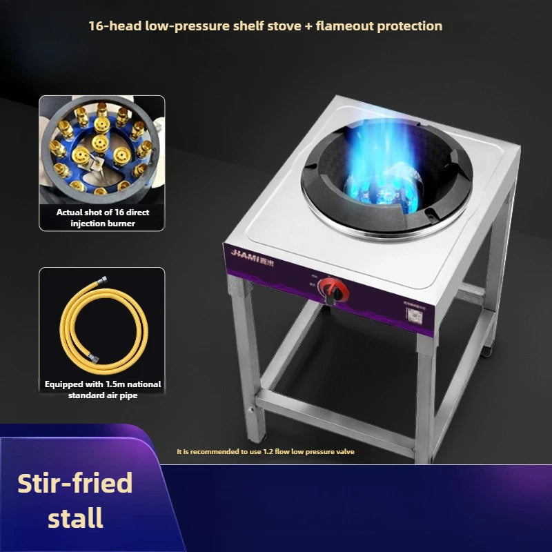 Home Fierce Fire Stove Gas Cooktop Commercial Single Burner Medium and High Pressure Liquefied Gas Stove Energy-saving Gas Hob