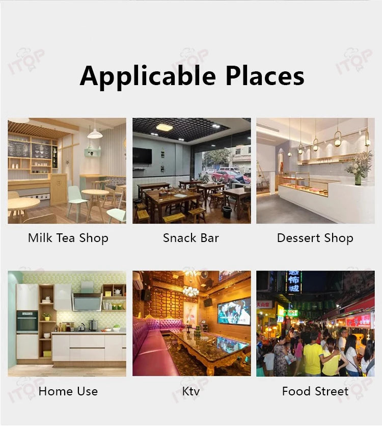 ITOP CWT Barbecue Burrito Machine Chicken Burrito Maker Snack Stall Equipment Cooked Food Heating and Insulation Machine 60-300℃