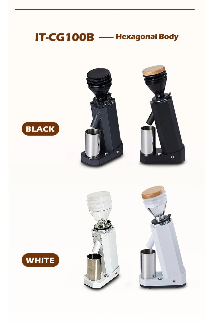 ITOP Electric Coffee Grinder 40MM Titanium Burr Metal Bean Hopper 75g Elegant Samll Coffee Grinder Machine New Arrival 2022