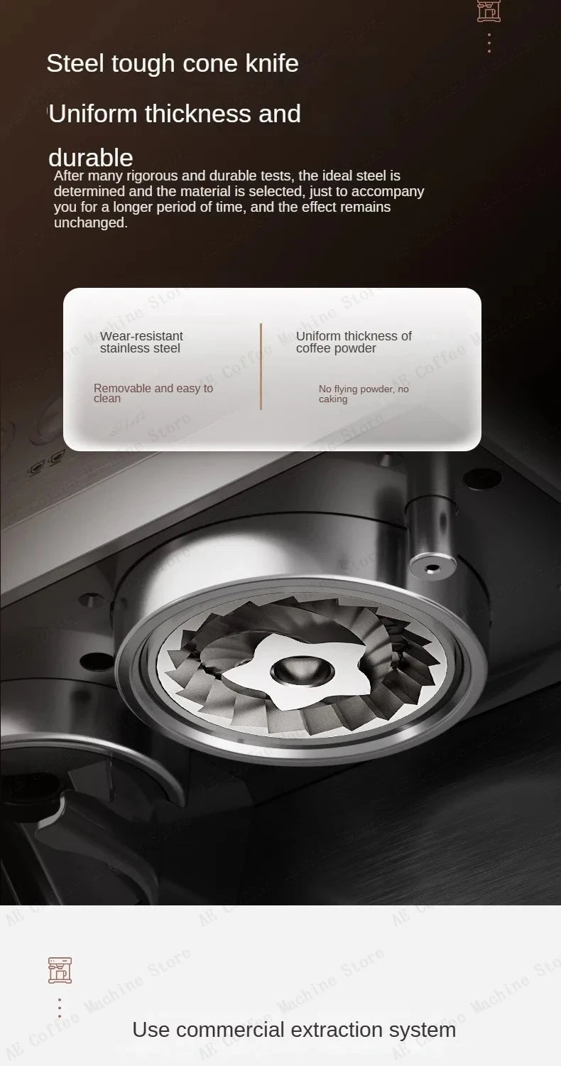 Integrated Grinder Coffee Machine Fully Automatic Espresso Coffee Machine Steam Milk Frothing Machine Italian-style Coffee Maker