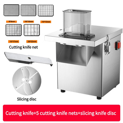 Electric Cube Cutting Machine – Automatic Dicer for Potatoes, Onions, Carrots, Fruits & Vegetables