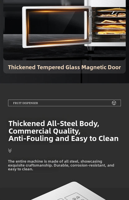 Commercial 5-Layer Stainless Steel Dehydrator with Digital Temperature Control