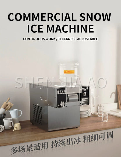 Mini Snowflake Ice Maker & Shaver Machine – Korean Bingsu Snow Ice Machine for Home & Café Use