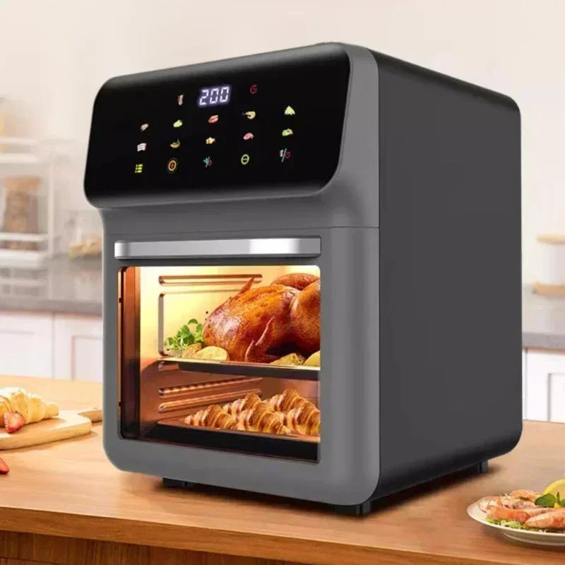 15L Visual Window Air Fryer Oven – Large-Capacity Smart Air Fryer for Home Kitchen (110V/220V)