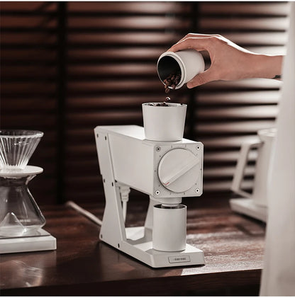 MHW-3BOMBER F74 Electric Grinder – 74mm Ti Flat Burr, 90-Step Stepless Espresso to French Press
