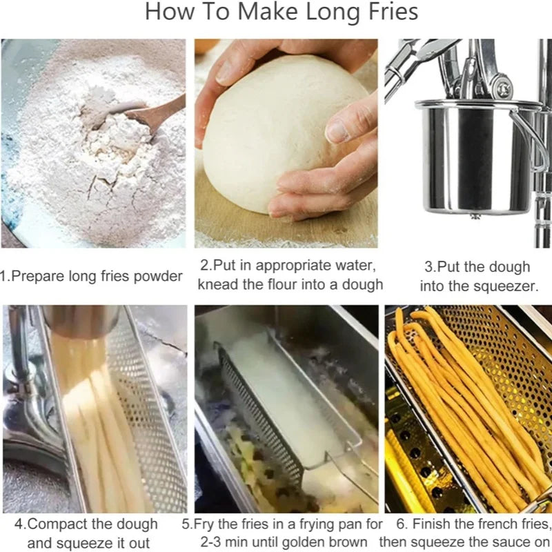 Manual 30 cm French-Fry Extruder & Chip Maker