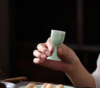 Chinese style wine divider ceramic retro wine jug 20ml goblet antique invitation wine jug set gift box set