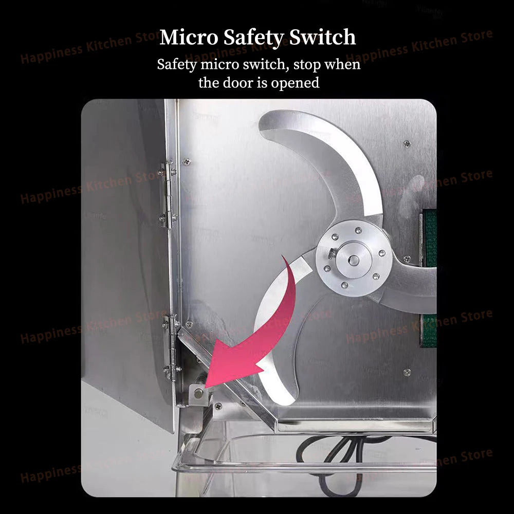 Commercial Vegetable Cutter Stainless Steel Multifunctional Fruit Slicer With Pure Copper Motor 200kg/h Restaurant Equipment