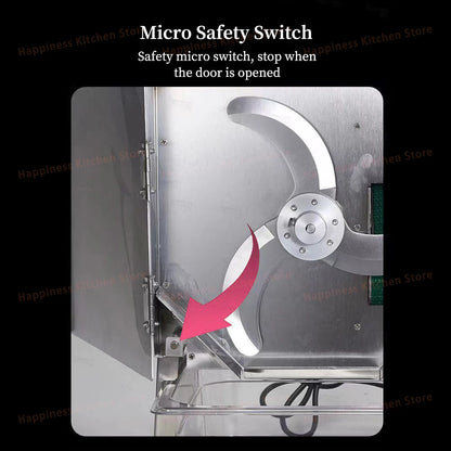 Commercial Vegetable Cutter Stainless Steel Multifunctional Fruit Slicer With Pure Copper Motor 200kg/h Restaurant Equipment