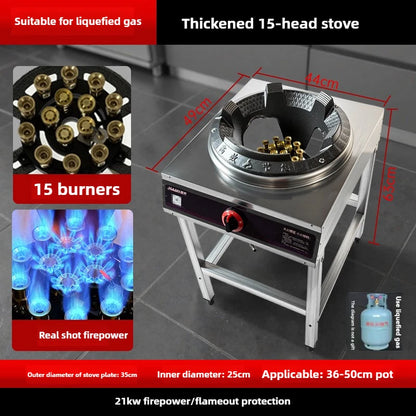 Home Fierce Fire Stove Gas Cooktop Commercial Single Burner Medium and High Pressure Liquefied Gas Stove Energy-saving Gas Hob