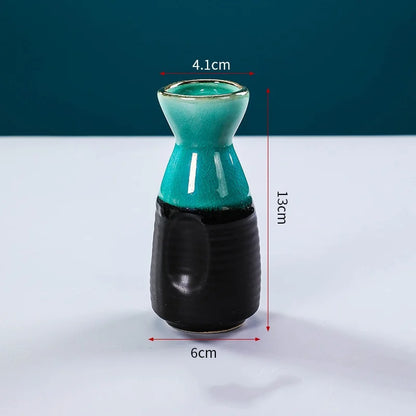 Sushi shop Sashimi Plate Decoration Ceramic small Bottle Dry Ice japanese kitchen tableware Restaurant Toothpick Holder Storage