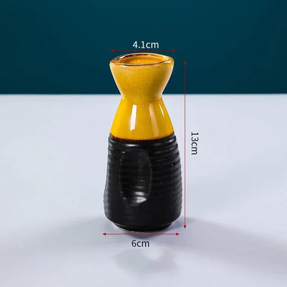 Sushi shop Sashimi Plate Decoration Ceramic small Bottle Dry Ice japanese kitchen tableware Restaurant Toothpick Holder Storage