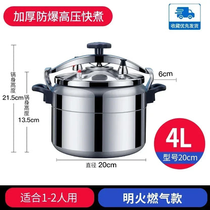 50L Commercial Pressure Cooker Thickened Large Capacity Gas Induction Cooker Universal Explosion-proof Household Pressure Cooker